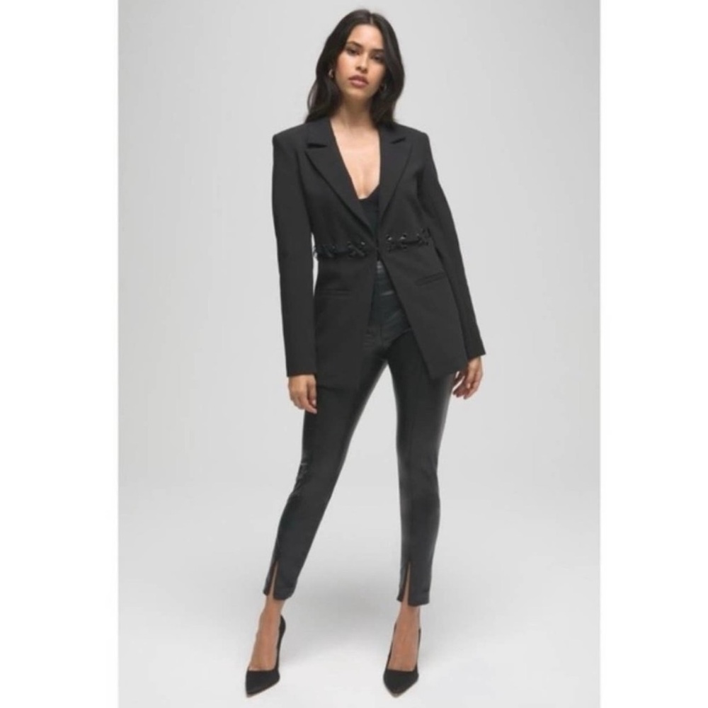 Good American The Boss Skinny Leather Pant